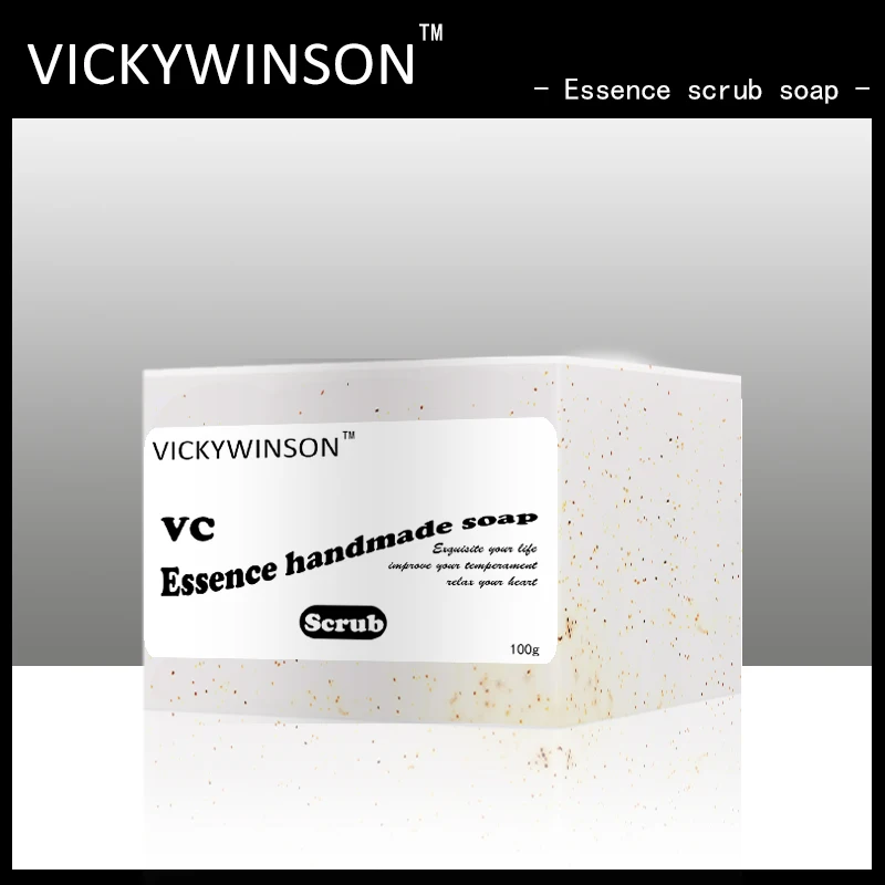 

VICKYWINSON VC essence scrub soap 100g Body Remove Body Melanin Soap Natural Active Enzyme Natural Plant Soap