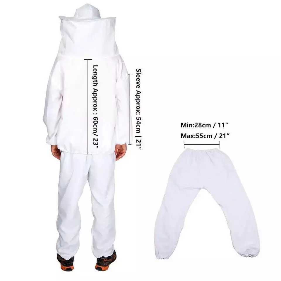 Новые четыре комплекта пчелы-инструменты для хранения новые beekeepers'clothes Белый сплит анти-одежда с пчелками полный комплект анти-одежда с пчелками