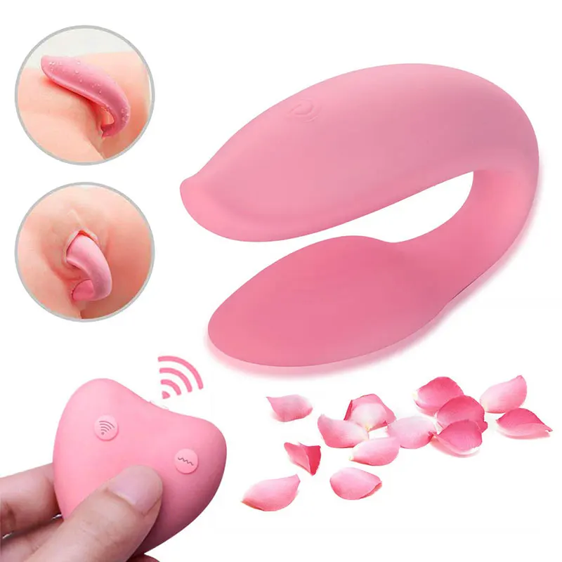Женский вибратор точки G силиконовый C-образный двойной мотор беспроводной