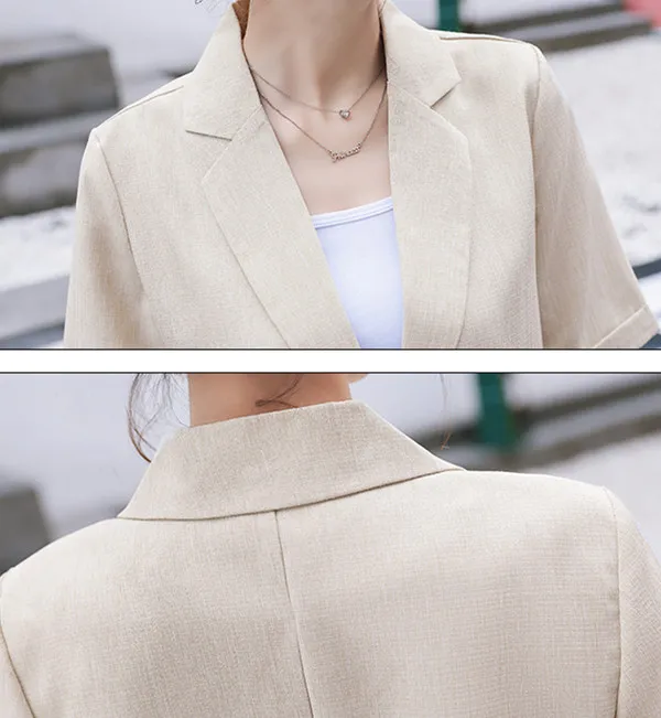 

2020 Summer Korean Fashion 2 Piece Shorts Suits Sets Women Short Sleeve Blazer + Shorts Suits Workwear Female 2 Pcs Sets Femme