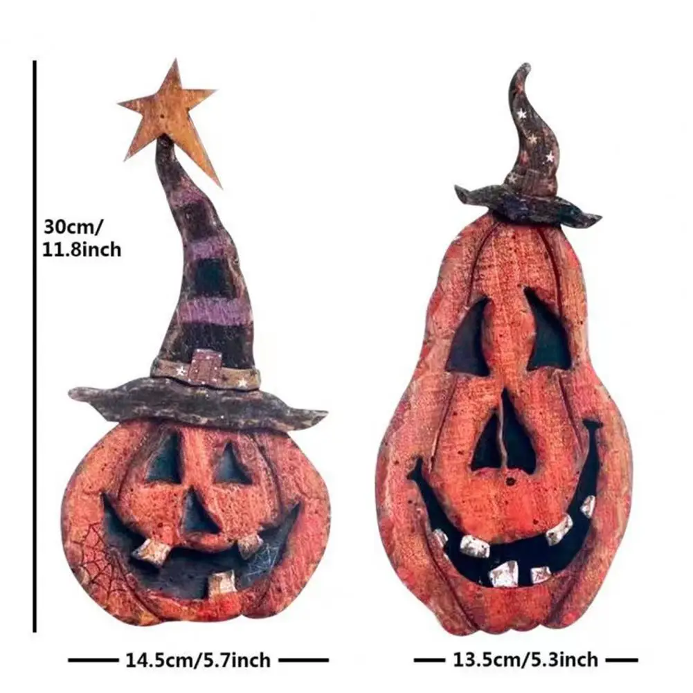 

Halloween Pumpkin Hanging Ornament Rustic Pumpkin Pattern Acrylic Eye-catching Halloween Door Pendant for Party Window Pendant