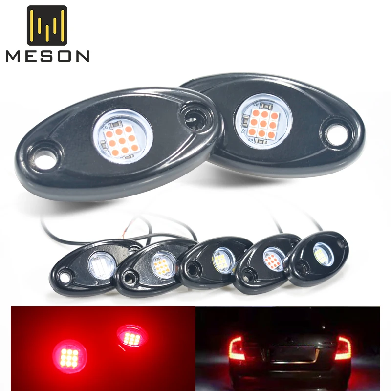 

2/4/8Pods Led Rock Lights For Jeep Atv Suv Offroad Car Truck Boat Underbody Glow Trail Rig Lamp Underglow Led Neon Lights Wate