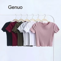 vintage wood ears o neck short sleeve t shirt new woman slim fit t shirt tight tee summer retro tops 6 colors