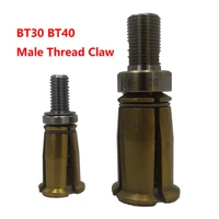 bt30 bt40 male thread 45 degree claw grippers external threaded spindle claw clamp pull claw tool milling cnc machine center