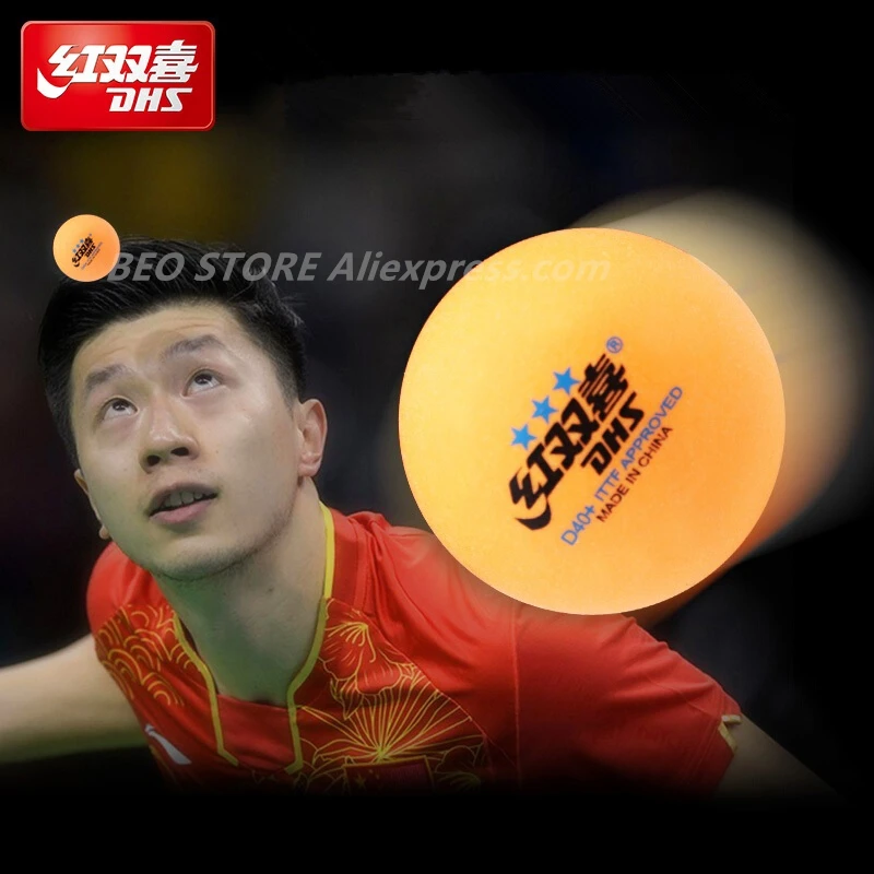 

50/100 Balls DHS Table Tennis Ball orange 3-Star D40+ seamed ABS new material plastic for ping pong ball poly tenis de mesa
