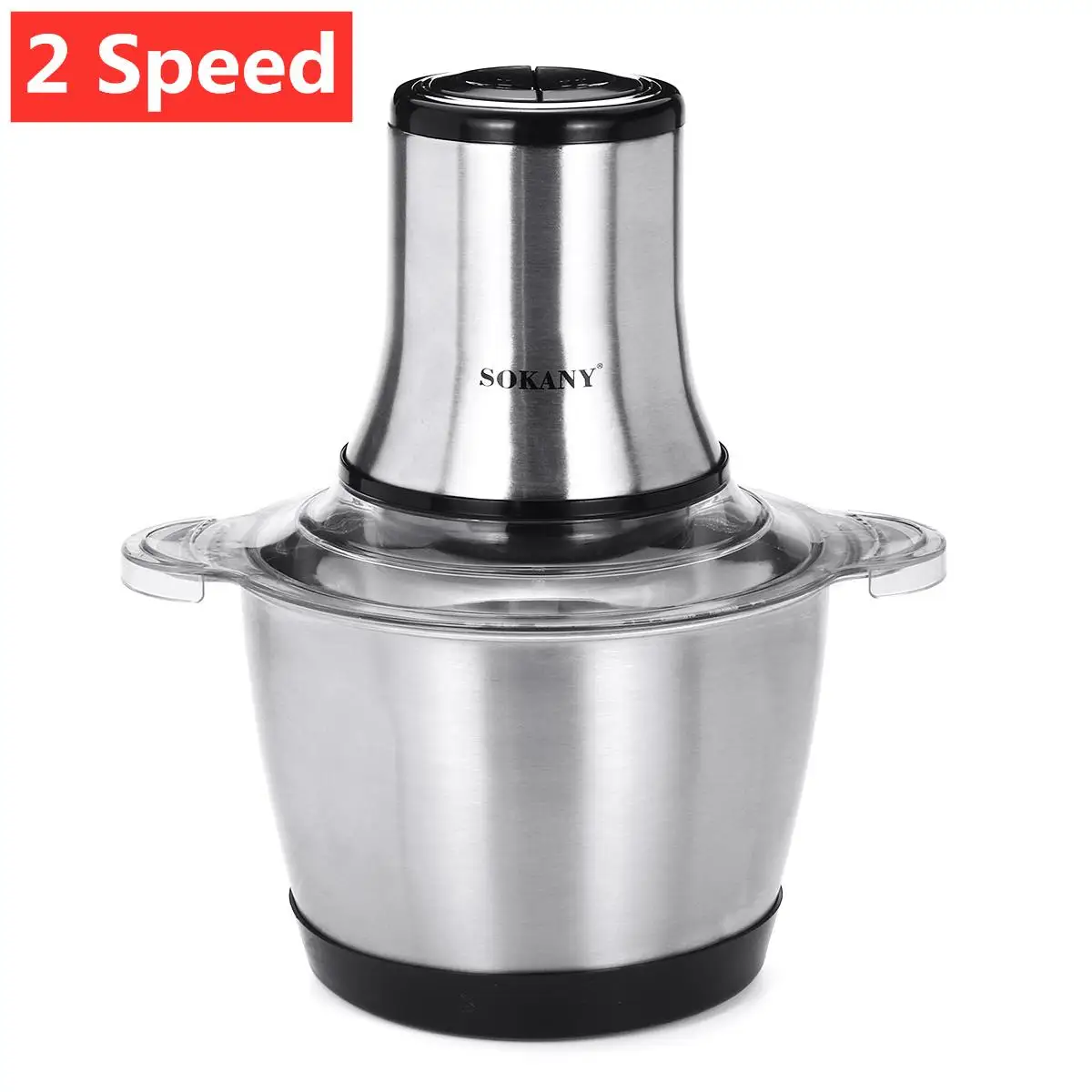 

800W 3L Stainless Steel Meat Grinder Mixer Blender 3 Speed Electric Chopper Household Automatic Mincing Machine Food Processor