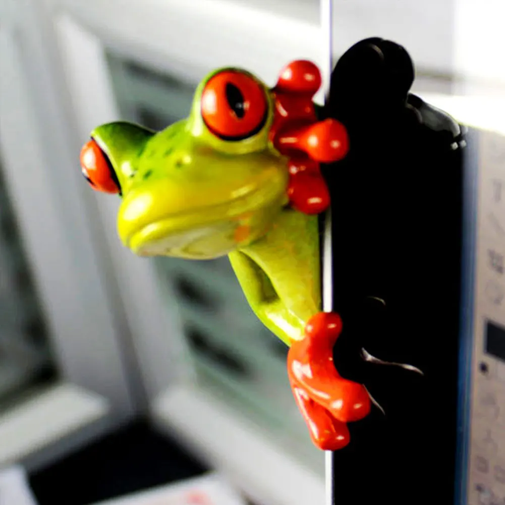 3D Творческий Статуя Лягушка Смешные лягушки Декор офисный стол смолы украшение в