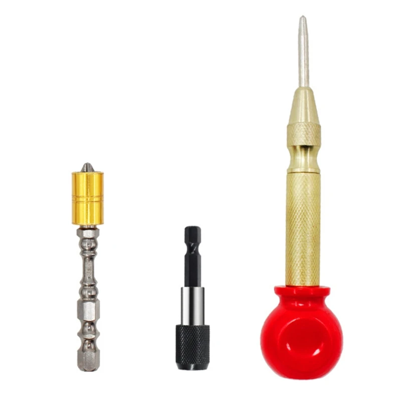 

Tap Hole Combination with Center Punch Set Quick Release Extension High Speed Steel Woodworking Tools 28GF