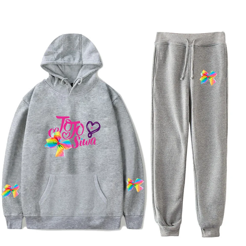 Роскошный модный костюм Jojo Siwa · свитшот и штаны женский с капюшоном брюками