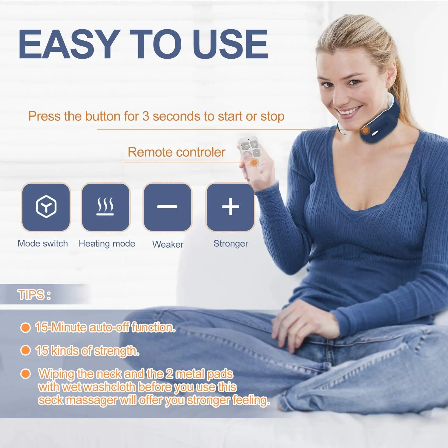

3 Colors Smart Electric Neck and Shoulder Massager Low Frequency Magnetic Therapy Pulse Pain Relief Tool Health Care Tools