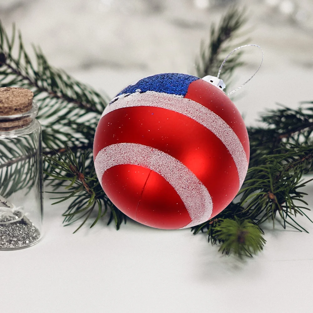 

12Pcs 4th of July Hanging Balls Patriotic Ornaments Tree Decorations