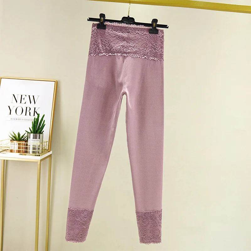 Женские кружевные леггинсы с эластичным поясом повседневные большие блестящие