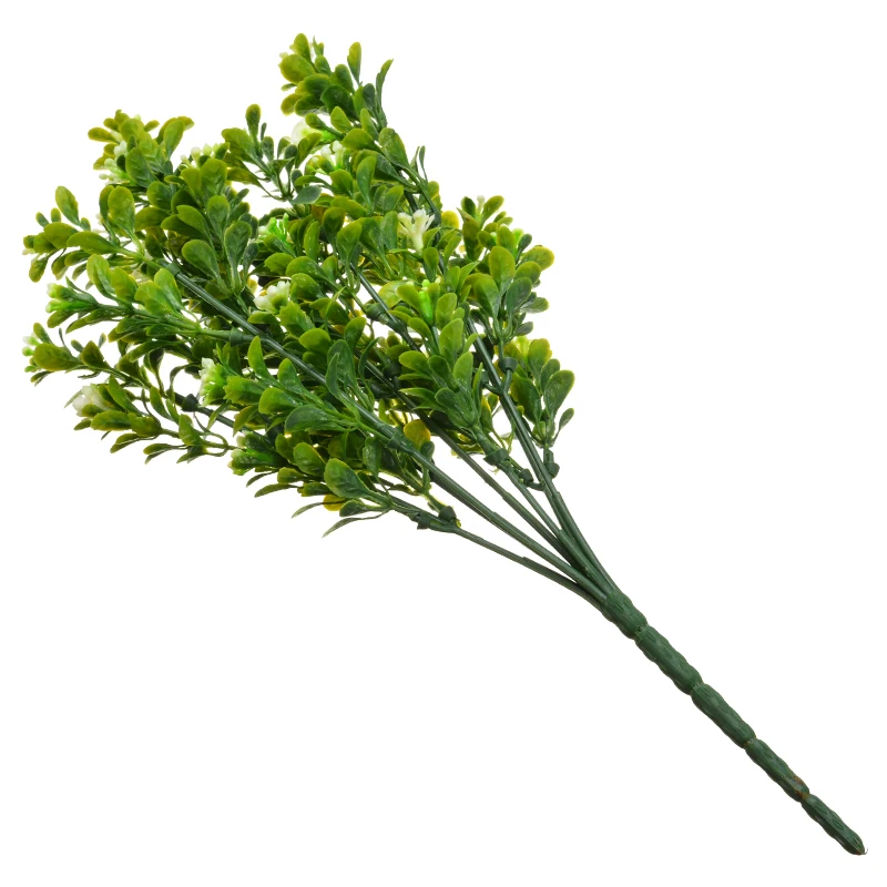 Искусственный цветок Зеленые искусственные пластиковые растения для украшения