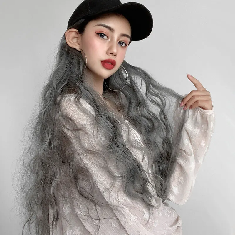 Парик шапка в комплекте интегрированная кукурузная завивка длинный кудрявый