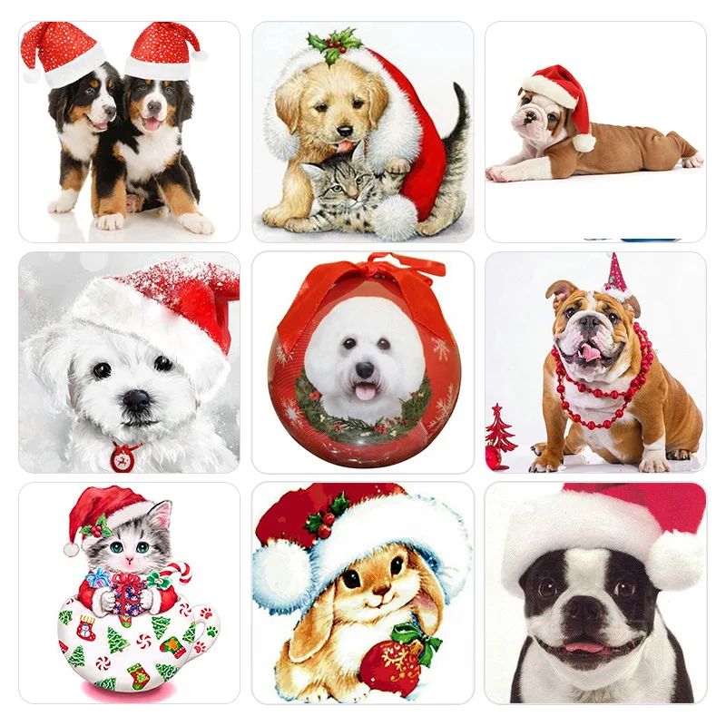 

Алмазная картина 5D «сделай сам» с рождественским щенком, Набор для вышивки крестиком, мозаика стразы, ручная работа, подарок, украшение для ...