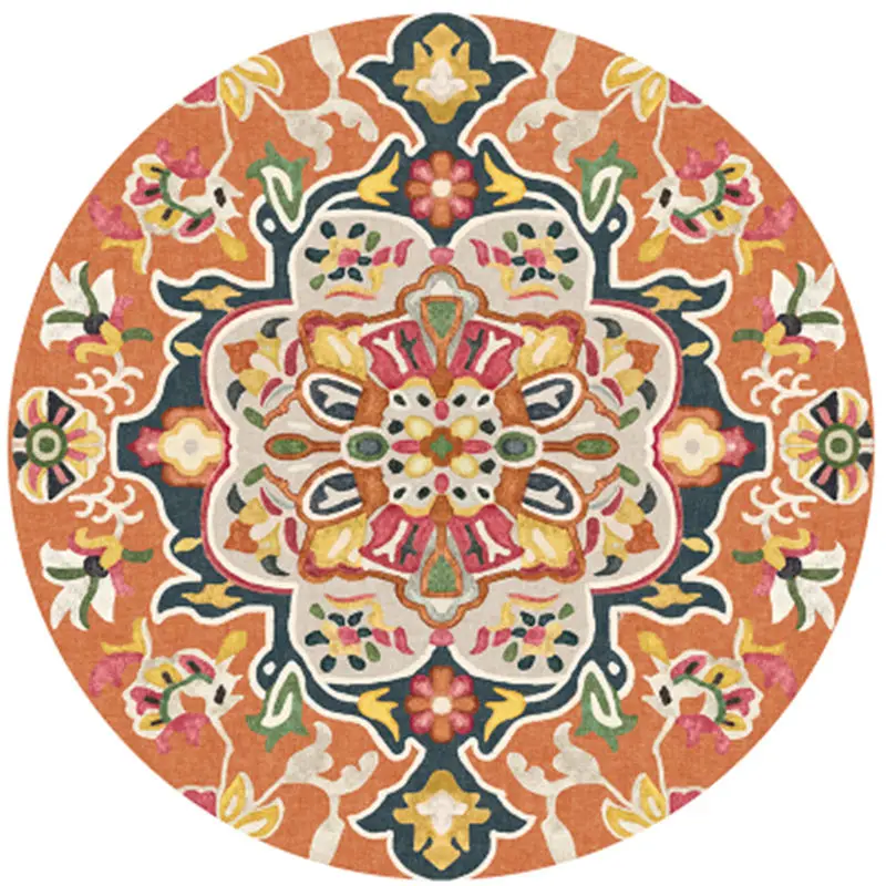 

Bohemian style, psychedelic, beautiful, printing, round, non-slip rug, floor mat, bedroom, living room, home decoration