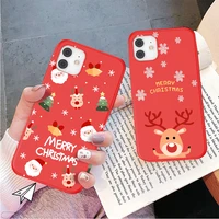 uigo cartoon christmas phone case for iphone 13 11 12 pro max 7 8 6 6s plus 12 santa claus lovely cover for iphone xr x xs se