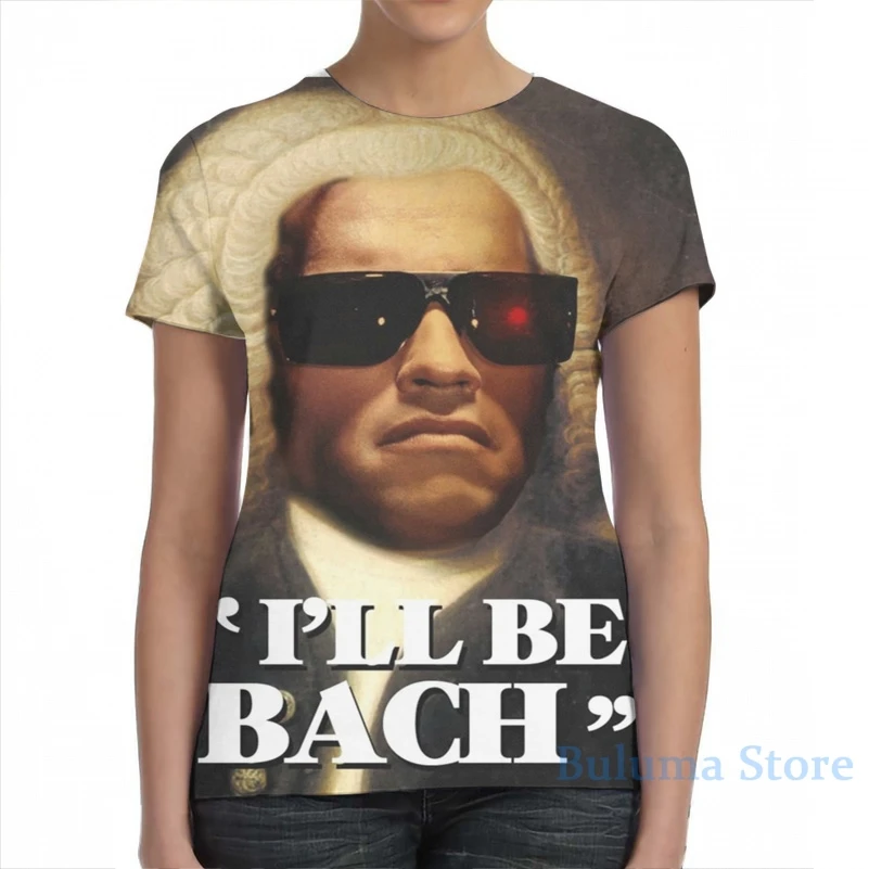 Мужская и женская футболка с принтом iwill BE BACH модная коротким рукавом для