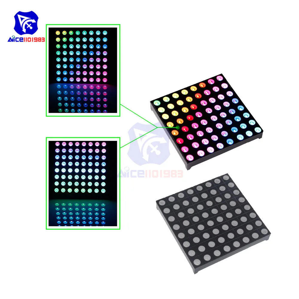 Светодиодная матрица diymore 8x8 RGB общий анод диаметром 5 мм панель | Электронные
