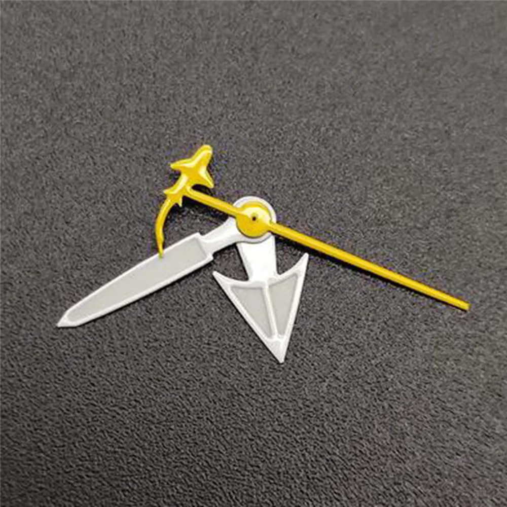 

Сильный зеленый светящийся комплект для наручных часов подходит для NH35 NH36 4R36 механизм для наручных часов красивые серебряные/Золотые стрел...