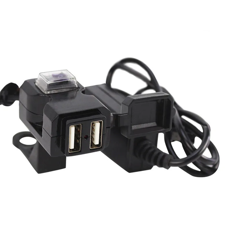 12-24V Dual USB Motorcycle Handlebar Phone Charger Socket Waterproof Switch Mounts V-Best | Автомобили и мотоциклы
