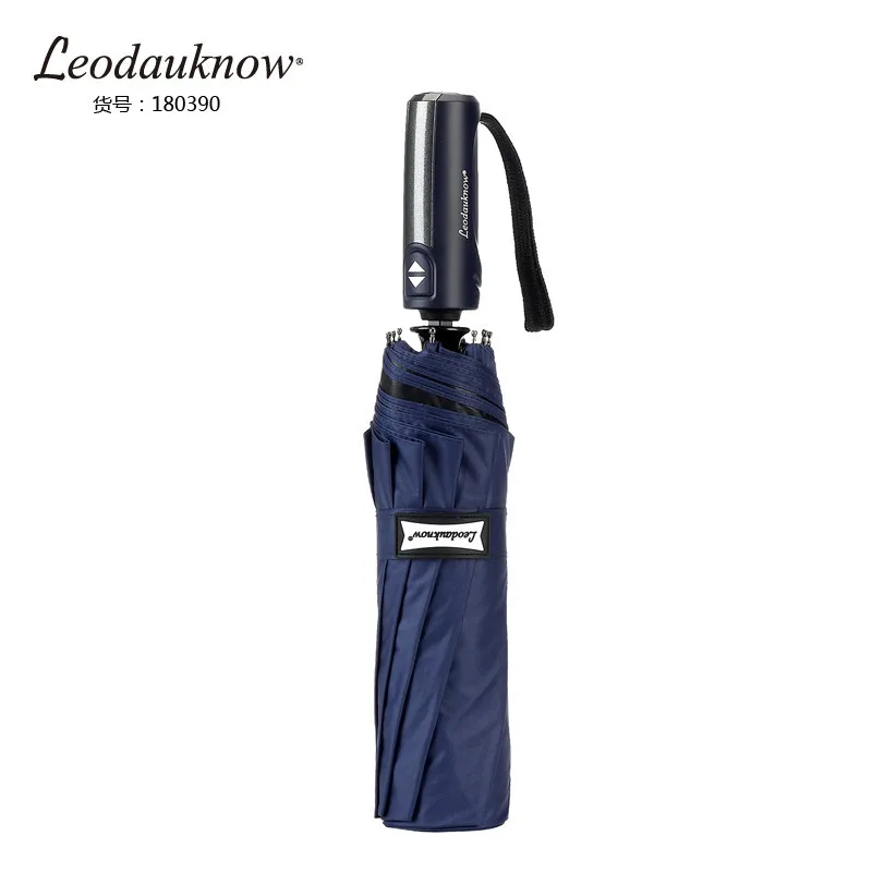 

Leodauknow Fully Automatic Triple Folding Waterproof and Windproof High Quality Business Car Men's and Women's Umbrella