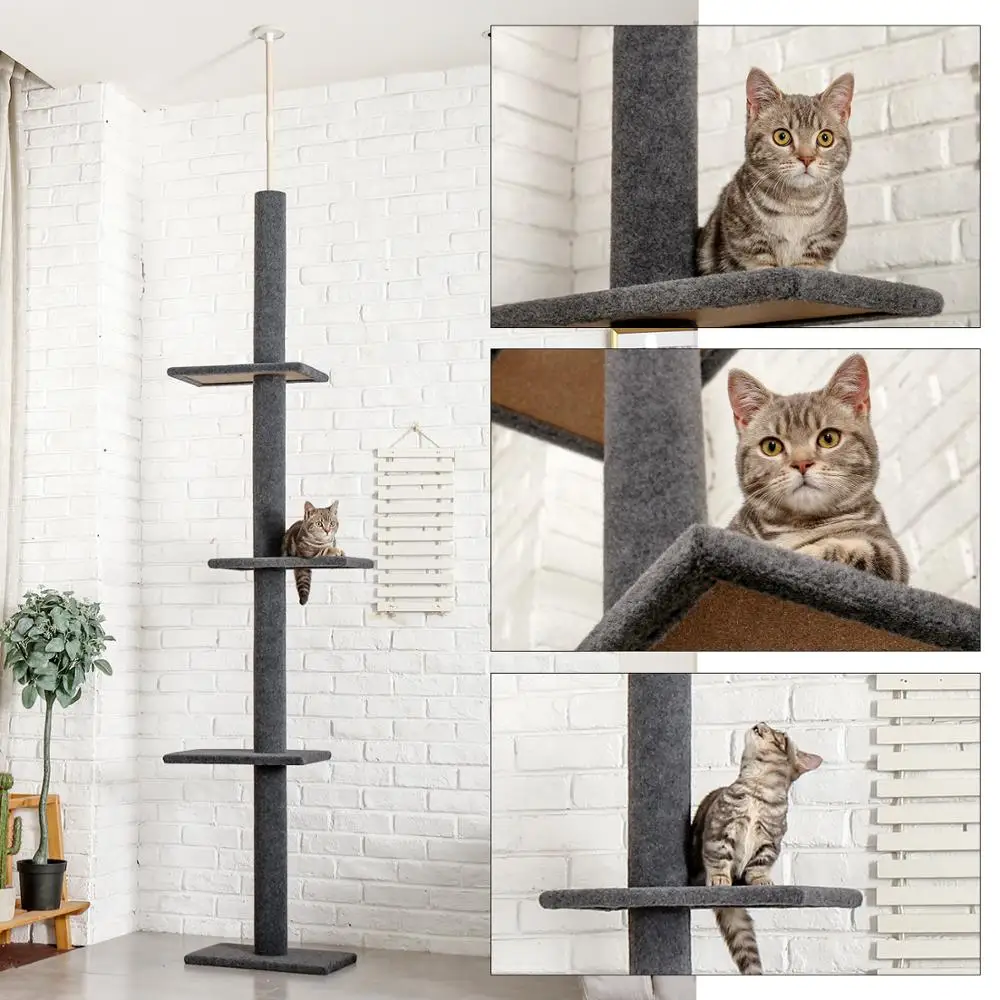 

Cat'S Tree Scratcher Tower Condo Furniture Scratch Post Cat Jumping Toy Kitten Pet House Hammock With Ball