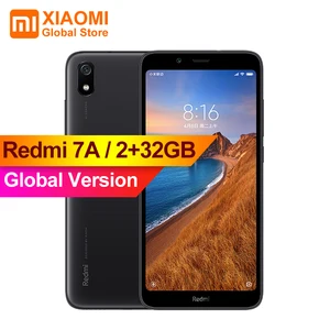 Глобальная версия смартфона Xiaomi Redmi 7A 7 A, 2 Гб, 32 ГБ, Восьмиядерный, 4000 мАч, длительный срок службы батареи, AI Face Unlock, 5,45 