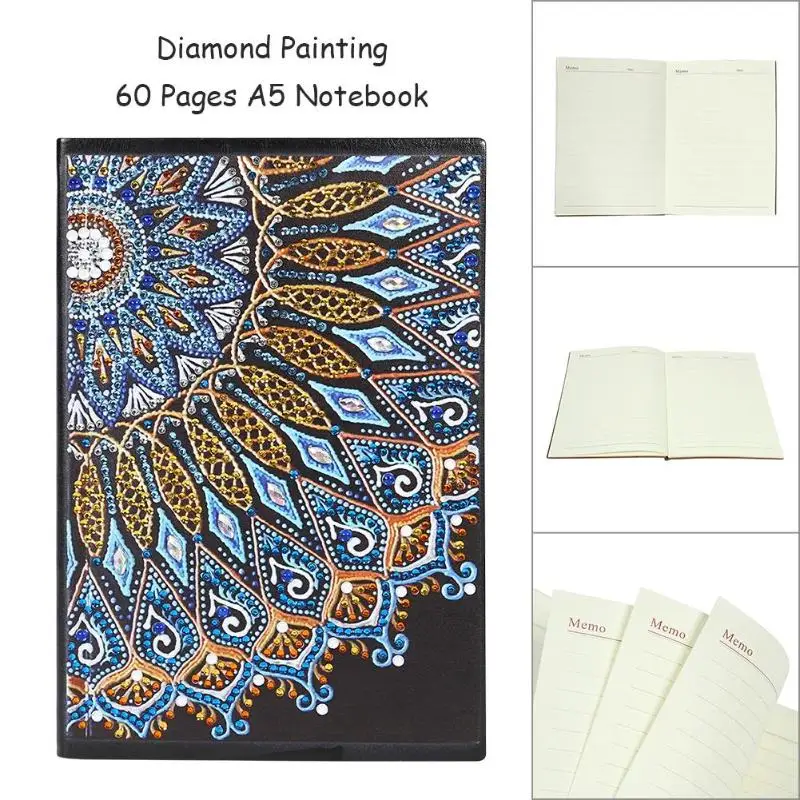 Newst DIY цветок алмаз особенной формы живопись 60 страниц A5 блокнот дневник Книга вышивка наборы Алмазная мозаика домашняя декоративная