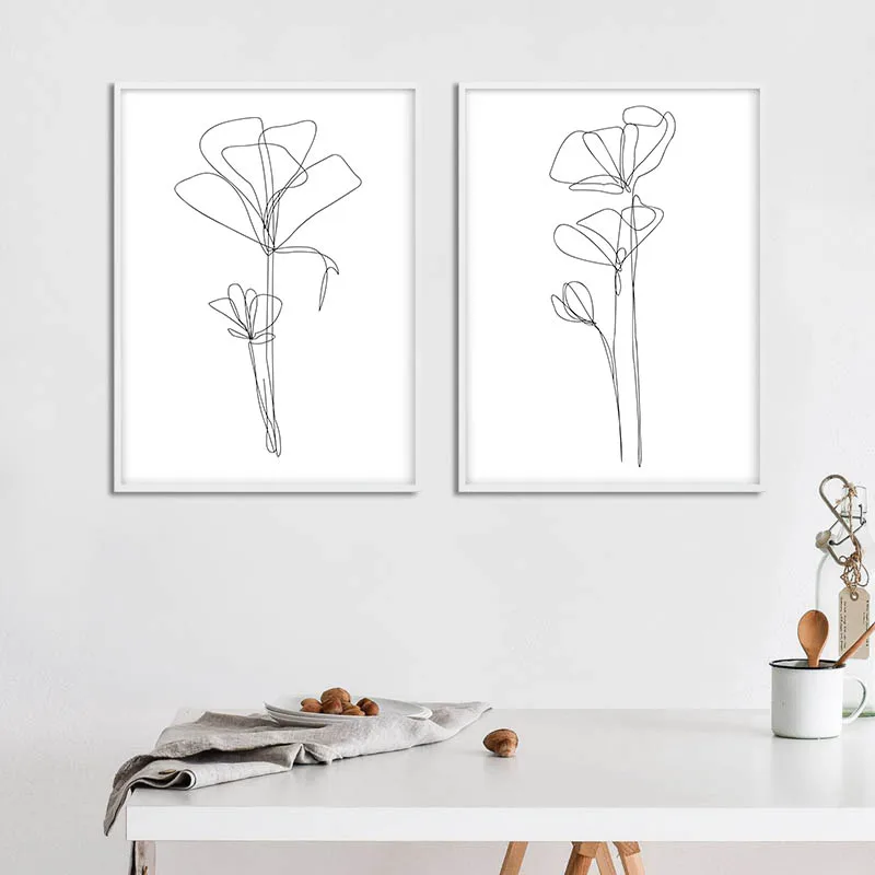 Абстрактный настенный плакат Matisse простой рисунок на холсте с изображением линий