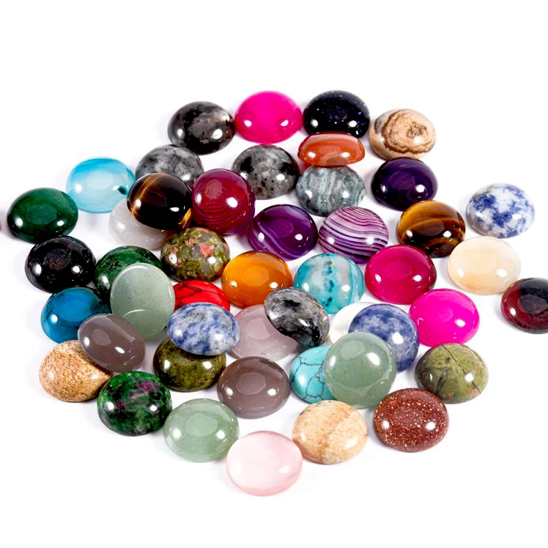 

10 шт. натуральный камень бусина кабошон набор «сделай сам» для кольцо серьги браслет ожерелье изготовление конечные бусины в форме цветов, ...