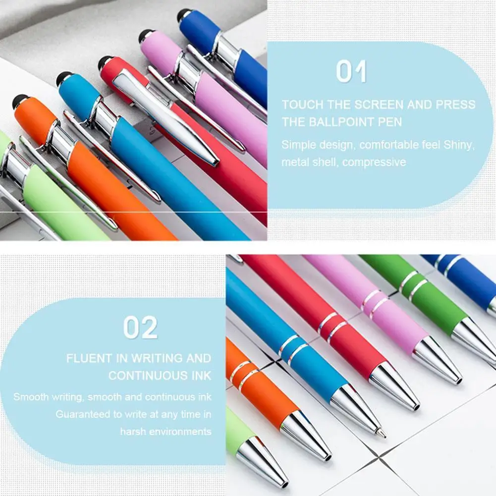 

2in1 Capacitive Pen Screen Drawing Pen Stylus with Smart Conductive Phone For Tablet Microfiber Head Suck Q6W3