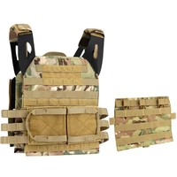 tactical vest jpc 2 0 detatchable front molle panel plate triple magazine pouch setup zip on nylon airsoft hunting accessories