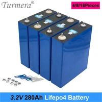 turmera 3 2v 280ah lifepo4 battery 12v 24v 280ah screw rechargeable battery pack for electric car rv solar energy storage system