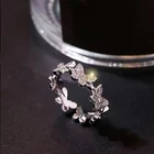 Открытое кольцо с бабочкой, модные движущиеся кольца с бабочкой, изящные минималистичные кольца с насекомыми для женщин и девушек, французское ювелирное изделие, тренд 2021