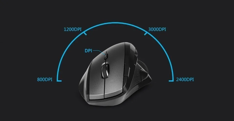 Delux M910GB 2,4G беспроводная мышь эргономичная Вертикальная мышь с 9 кнопками 2400 dpi со съемной подставкой для рук офисные Мыши для ПК ноутбука