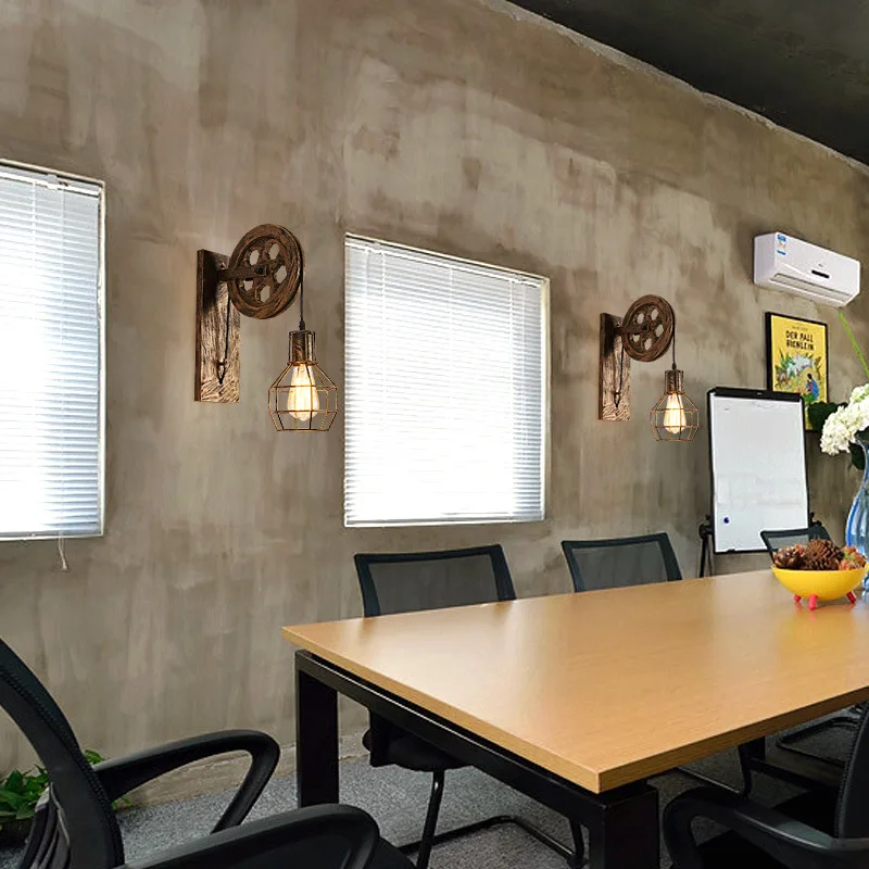 Винтажный домашний декор настенные светильники для кухни американская