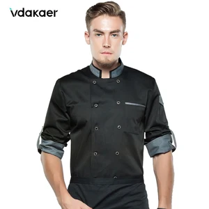 Imported chef shirt Chef Jacket Long Adjustable Sleeve Men Women Unisex Cook Coat Restaurant Hotel Kitchen We