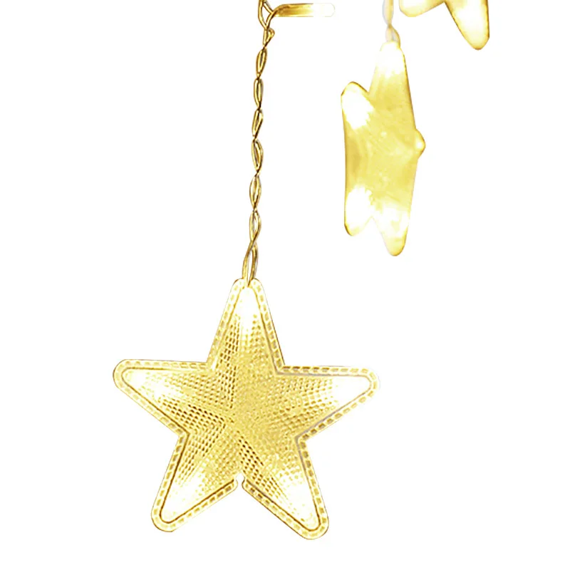 Рождественская гирлянда-занавеска со звездами Coversage Сказочная светодиодная