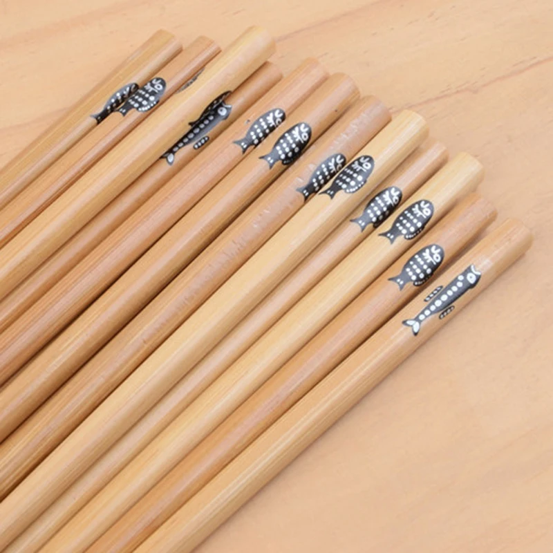 Деревянные палочки для еды ручной работы из натурального бамбука в японском