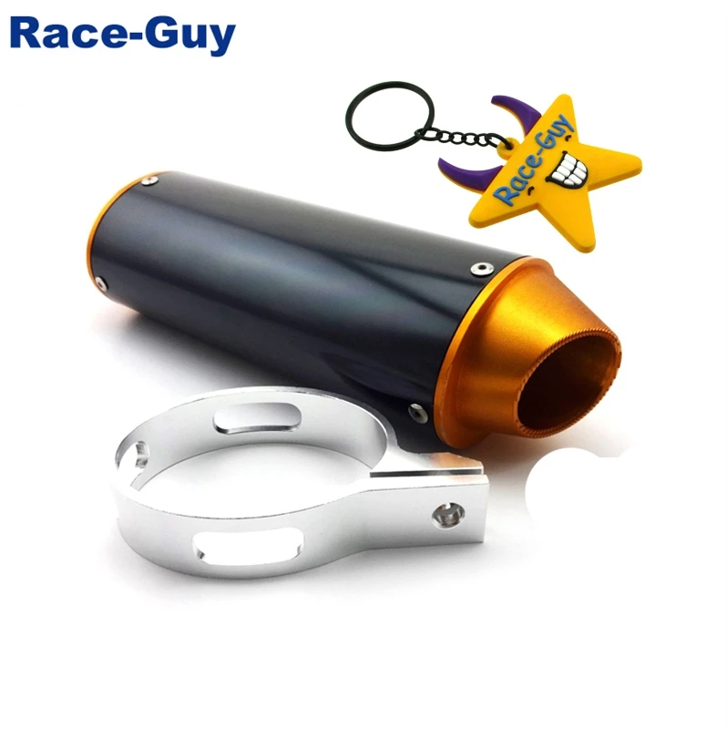 Глушитель выхлопной 38 мм золотистый для мотоцикла глушитель трубы 50 куб. См 110 125