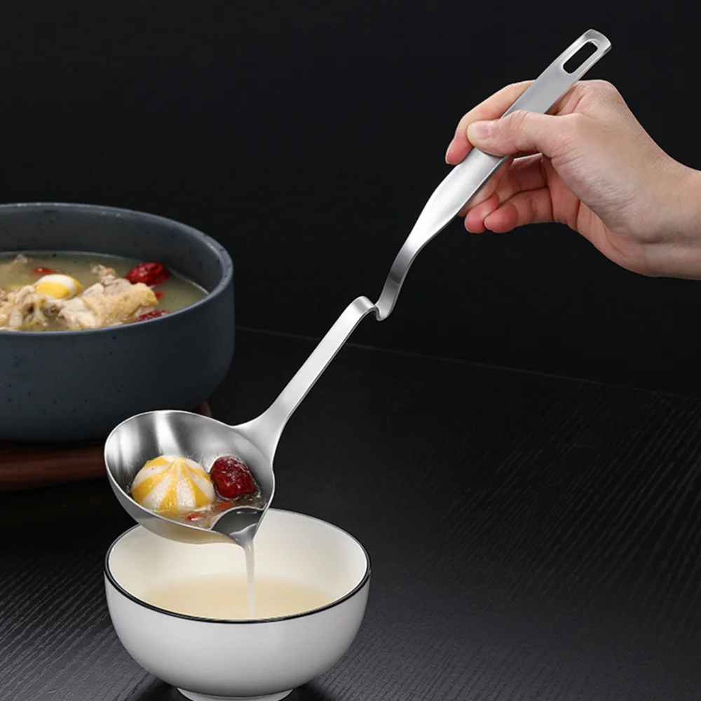 

1pc Stainless Steel Oil Filter Spoon Soup Scoop Colander Hot Pot Soup Ladle