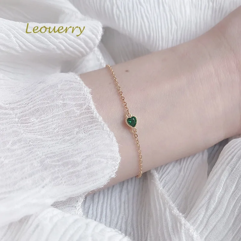 

Leouerry 925 Стерлинговое Серебро в форме квадрата/Овальный/Сердце Циркон Браслеты из нержавеющей стали для женские модные туфли в лаконичном ст...