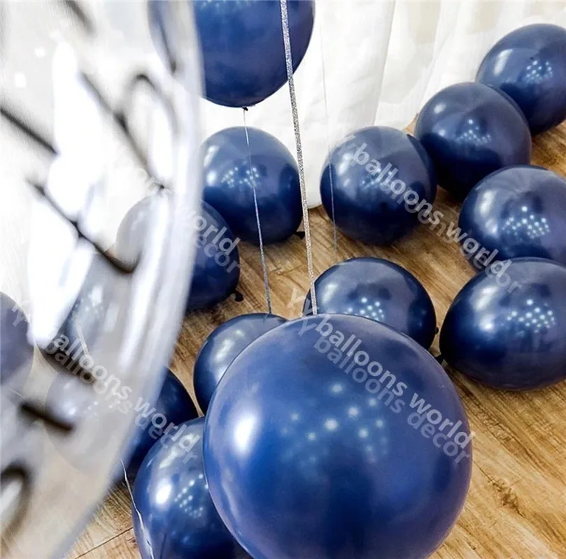 Воздушные шары 81 шт. гирлянда с арокой темно-синие из латекса конфеттти