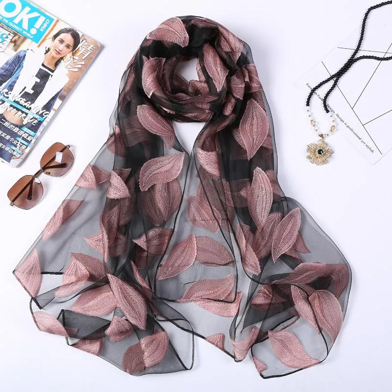 Шелковый шарф женский весна лето ветерок легкий чистый элегантный обёрточная