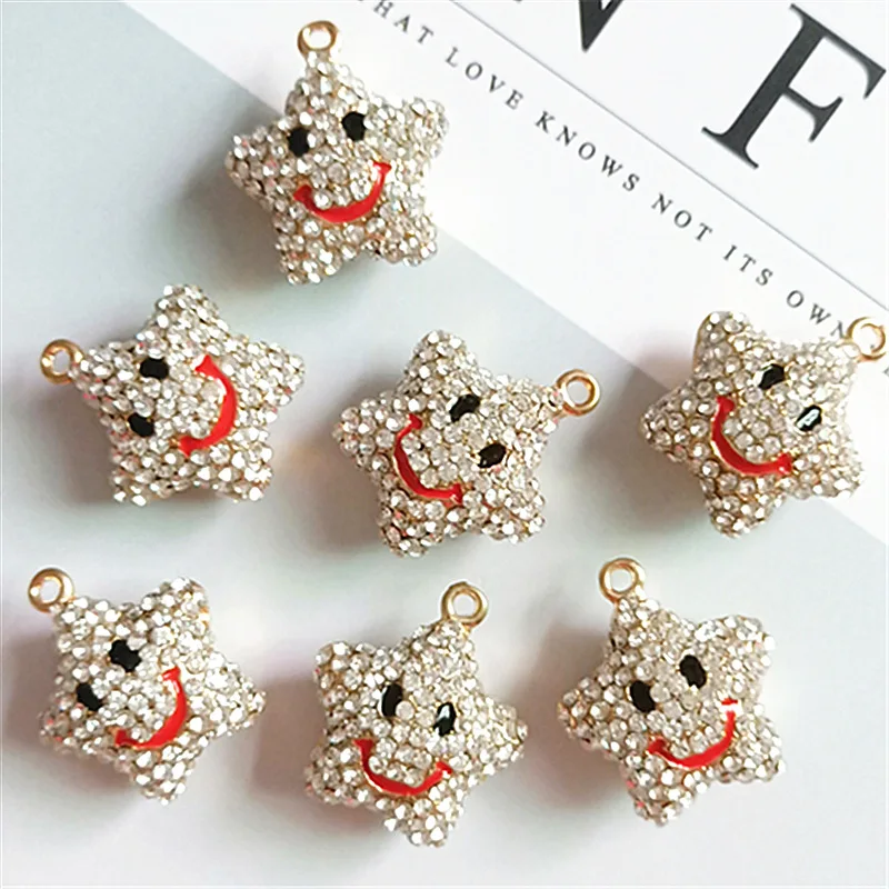 Пуговицы со смайликами и звездами 2 шт./лот аксессуары из сплава сделай сам