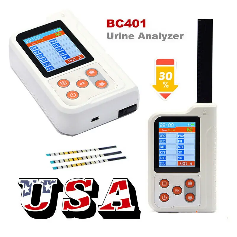 Анализатор мочи портативный тест мочи usb bluetooth(опция) BC401 800 шт. тест-полоски abbott устройство сахара в крови вибратор окислитель