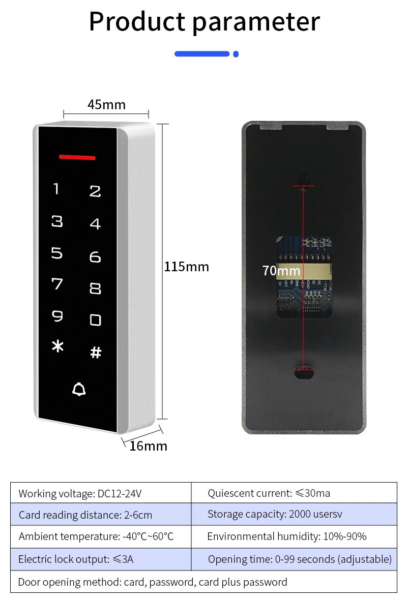 Система контроля доступа RFID 125 кГц устройство чтения EM-карт