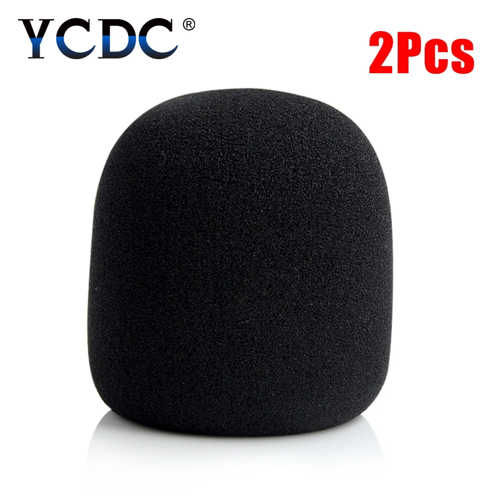 

YCDC 2PCS Black 1.4"/3.5cm Handheld Stage Microphone Windscreen Foam Mic Cover Karaoke DJ Soft Sponge Cap High Quality