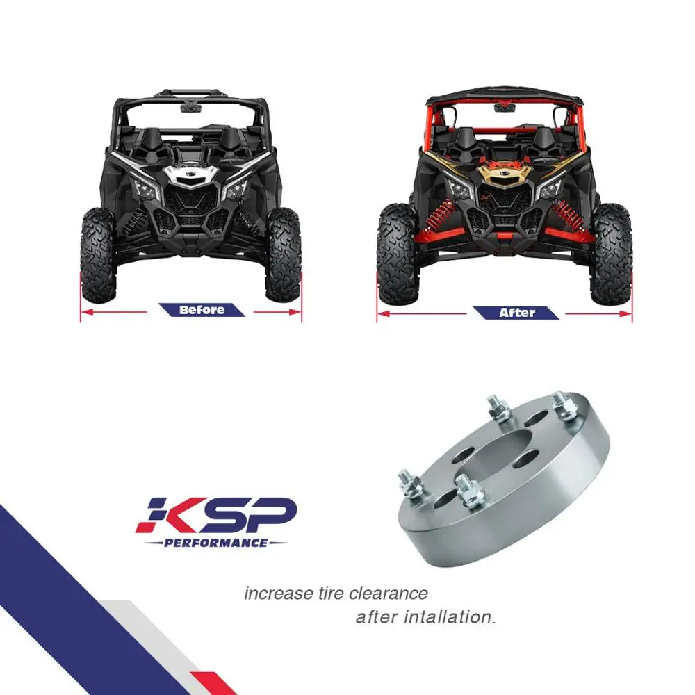 KSP 4 шт. 4x156 мм ATV колесные проставки с 12x1 5 шипами для Polaris Ranger 2013 + RZR XP 1000 2014 2015
